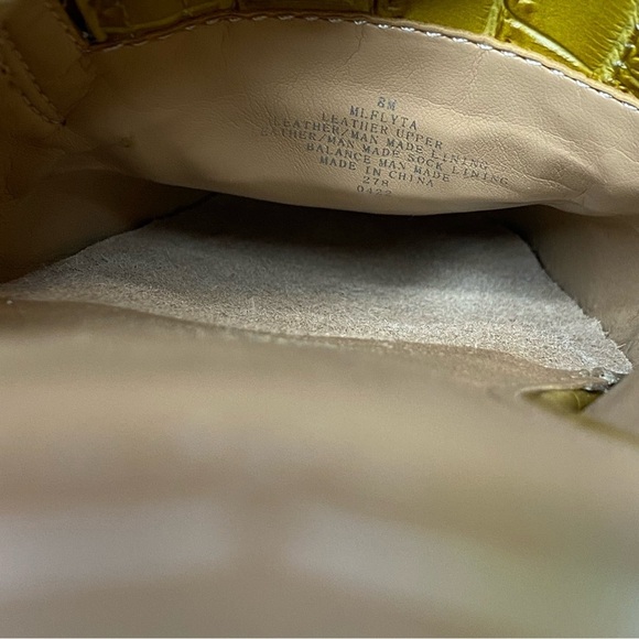 Marc Fisher Flyta Crocodile Embossed Leather Square Toe Mule 8M - Picture 10 of 13